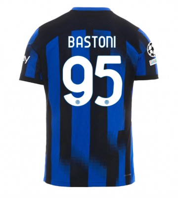 Inter Milan Alessandro Bastoni #95 Primera Equipación 2023-24 Manga Corta